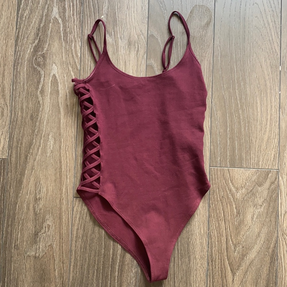 Forever 21 Maroon/Purple Body Suit